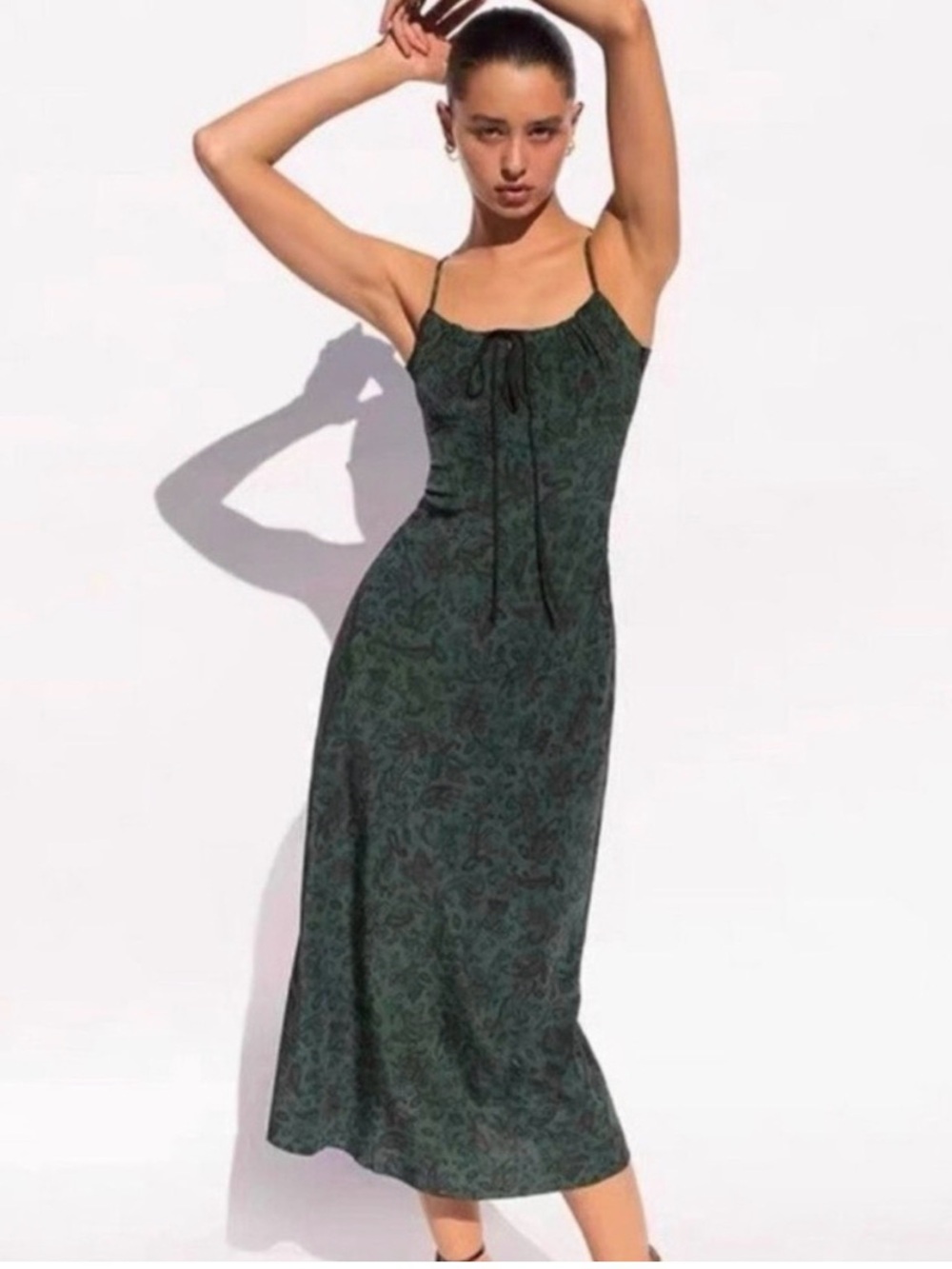 Reformation Par Dark Alba Midi Slip Dress